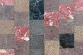 Brown and red checkered Floor Tiles Royalty Free Stock Photo