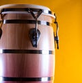 Brown and Red Conga Drum On Gold Royalty Free Stock Photo