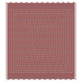 Brown-red vector patterned striped carpet isolated on white background