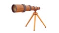 Brown Refractor Telescope, vector design Generative AI Royalty Free Stock Photo
