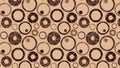 Brown Retro Circles Background Pattern Illustration Royalty Free Stock Photo