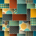 Brown retro patchwork