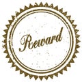Brown REWARD grunge stamp