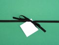 Brown Ribbon Bow with Blank Note card Tag