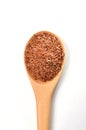 Brown rice in spoon Royalty Free Stock Photo