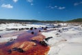 Brown river in white sands on Fraser Island