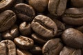 Brown roasted coffee beans close up full frame Royalty Free Stock Photo