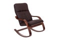 Brown rocking-chair isolated on a white background Royalty Free Stock Photo