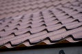 Brown roof of metal roofing