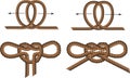 Brown Rope borders with Knots