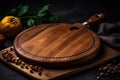 Brown Round Cutting Board: Essential Kitchen Utensils (AI Generated)