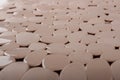 Brown rubber mat for bath with pattern as background, imitation of river stone Royalty Free Stock Photo