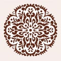 Brown Rug Vector Stencil On White Isolated Background Design Royalty Free Stock Photo
