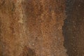 Brown rusty iron plate background. Royalty Free Stock Photo