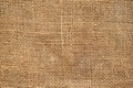 Brown sackcloth texture or Background of Natural Brown Fabric Sack weaving is a bag. For packing Royalty Free Stock Photo