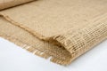 Brown sackcloth woven texture background in natural pattern Royalty Free Stock Photo