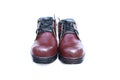 Brown safety shoes on isolated Royalty Free Stock Photo