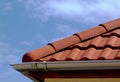 textured concrete roof ridge Royalty Free Stock Photo