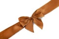 Brown satin ribbon Royalty Free Stock Photo