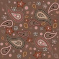 Brown seamless cucumbers pattern