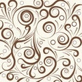 Brown seamless curl pattern