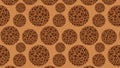 Brown Seamless Dotted Circles Background Pattern Royalty Free Stock Photo
