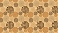 Brown Seamless Dotted Concentric Circles Pattern Background Design Royalty Free Stock Photo