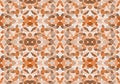 Brown seamless mosaic pattern. Abstract geometric background with triangles and circles for wallpaper and other applications. Royalty Free Stock Photo