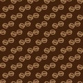 Brown seamless pattern with of abstract coffee beans. Vector illustration. Design menu, package, in the coffee shop, the Royalty Free Stock Photo