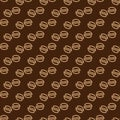 Brown seamless pattern with of abstract coffee beans. Vector illustration. Design menu, package, in the coffee shop, the Royalty Free Stock Photo