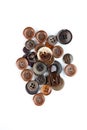 Brown sewing buttons