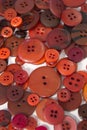 Brown sewing buttons background