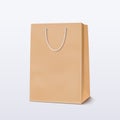 Brown Shopping Bag. Craft package with handle