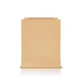 Brown Shopping Paper Bag With Shadow On White