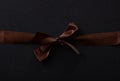 Brown silk bow ribbon Royalty Free Stock Photo