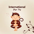 Brown Simple Yoga Day Instagram Post