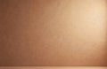 Brown smooth wall texture background. Empty interior design background with copy space. Modern abstract wallpaper for art design, Royalty Free Stock Photo