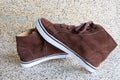 Brown sneakers