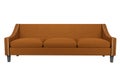 Brown Sofa and Chair fabric leather in white background for use in graphics, photo editing, sofas, various colors, red, black,