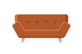 Brown sofa furniture. Long sofa.