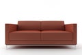 Brown sofa isolated on white background Royalty Free Stock Photo