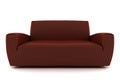 Brown sofa isolated on white background Royalty Free Stock Photo