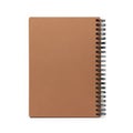 Brown spiral notebook with textured cover Royalty Free Stock Photo