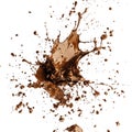 Brown splash isolated on transparent background Royalty Free Stock Photo