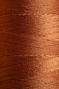 Brown Spool of Thread Macro Royalty Free Stock Photo