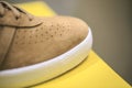 Brown Sport shoes detail Royalty Free Stock Photo