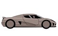 brown sports car sketch