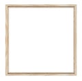 Brown square wooden picture frame isolated on white background with clipping path Royalty Free Stock Photo