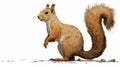 Brown Squirrel Painting In 2d Game Art Style By Mike Mignola