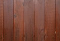 Brown Stained Wooden Board Fence Background with Vertical Stain